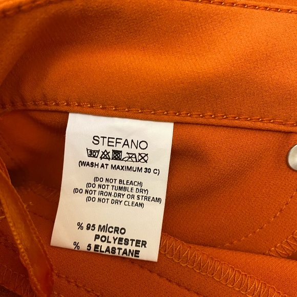 SENTO STEFANO Brand orange color Pants Size 26 - Picture 8 of 8
